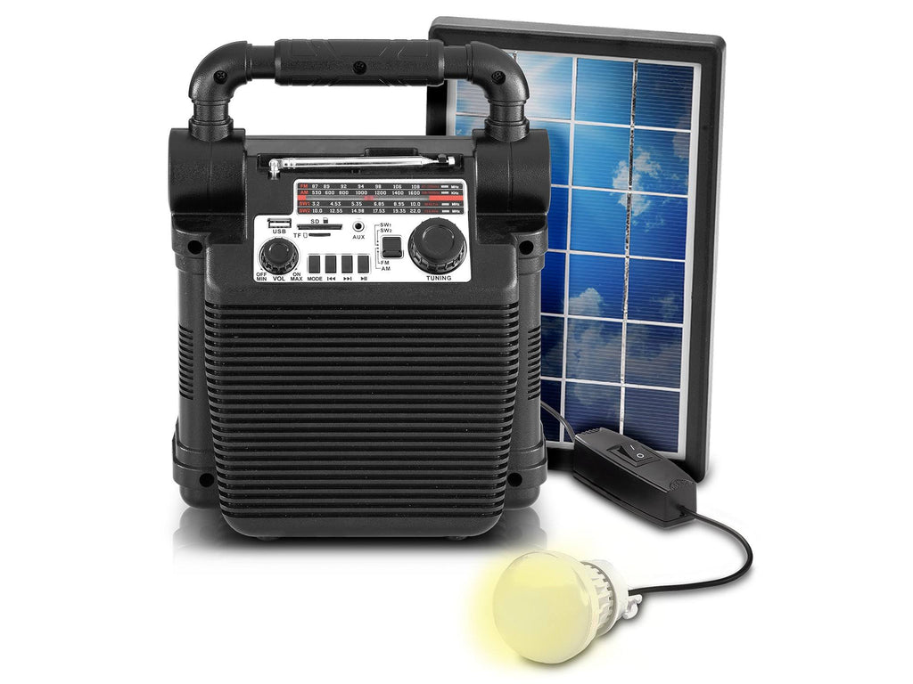 9-in-1 Solar Power Bank Speaker with 12V 3000 mAh Battery M939279