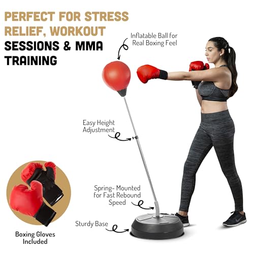 Height Adjustable Punching Bag with Stand D4734