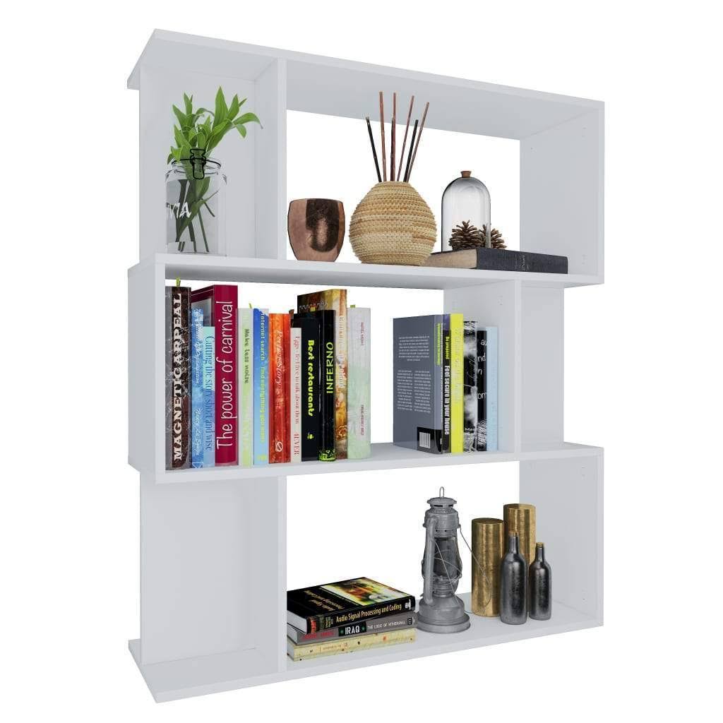 Gray Book Cabinet Room Divider Chipboard V1269