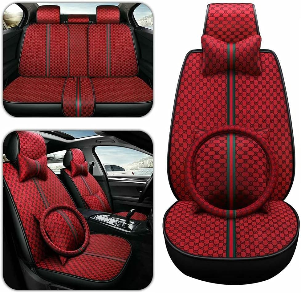 Faux Leather Car Seat Covers Full Set J79504