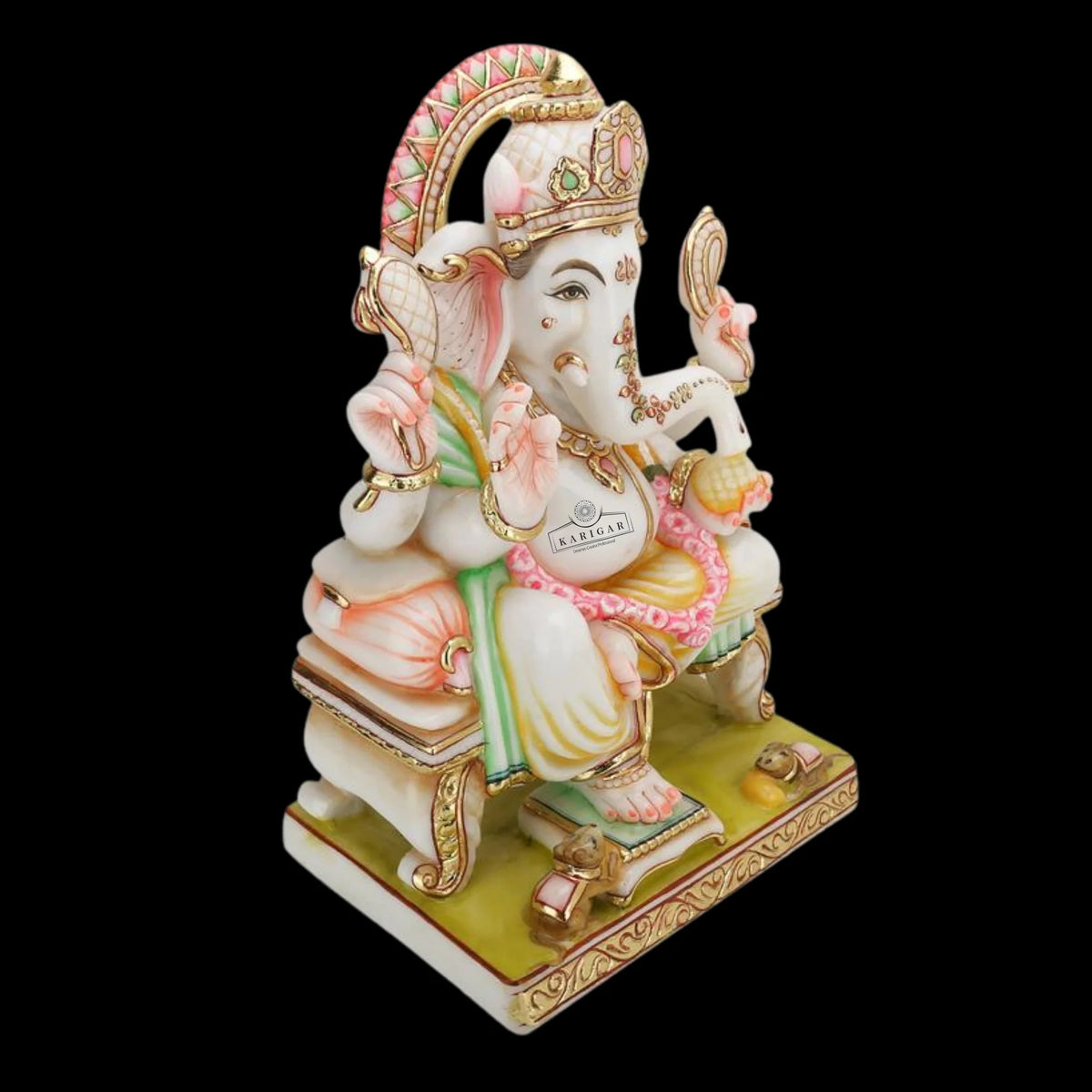 White Marble Ganesha Statue Q94447