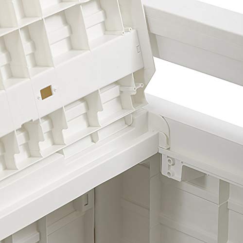 White 70 Gallon Lockable Box Chest Bench G579