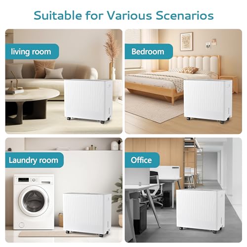 4500 Sq.Ft Energy Star Dehumidifier with Drain Hose, 50 Pint to 110 Pint Dehumidifier with 1.59 Gallon Water Tank W642840