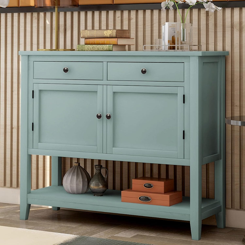 Espresso Wood Buffet Sideboard Storage Cabinet with Drawers G514556