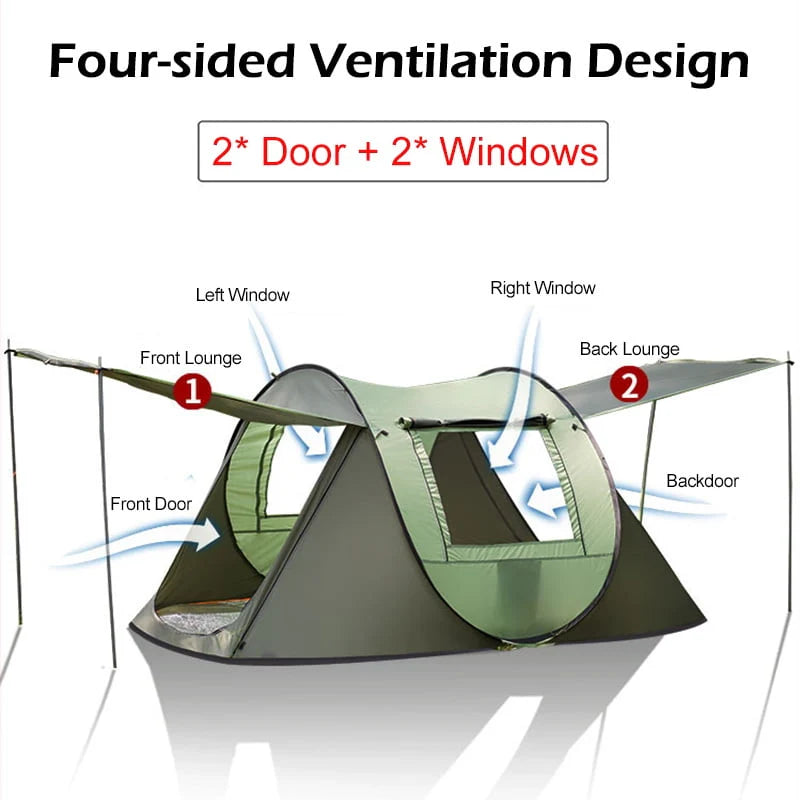 3 in 1 Waterproof Camping Tent with Carrying Bag K327