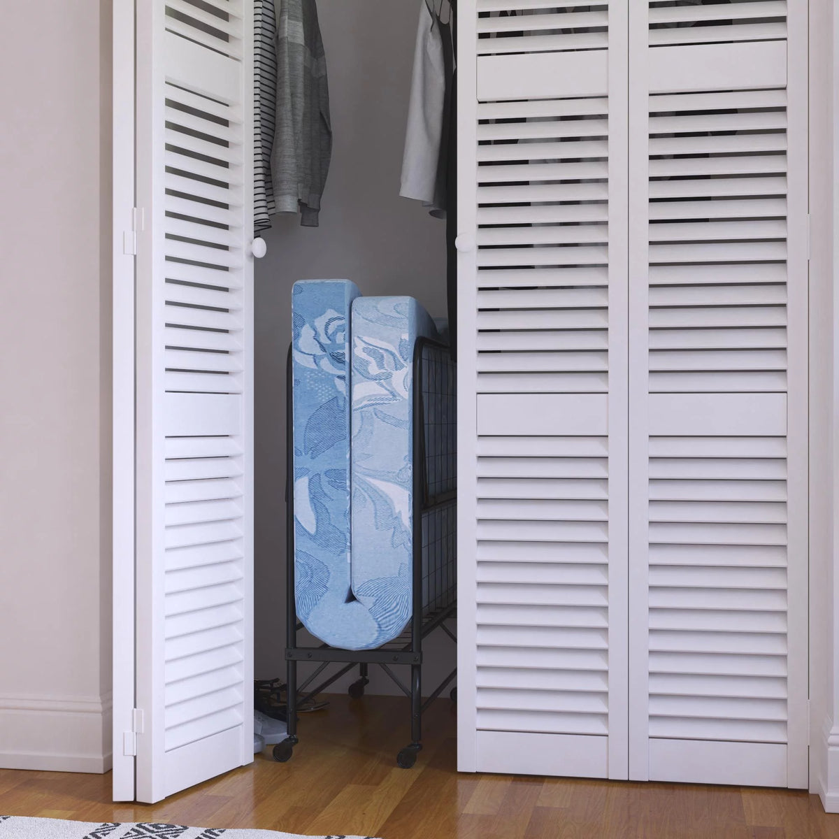 Folding Rollaway Guest Bed with 5 Inch Mattress, Twin F272