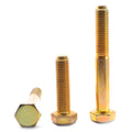 3/4x22-10 x 2 3/4x22 Coarse Thread Grade 5 Hex Cap Screw Medium Carbon Steel Yellow Zinc Plated P375