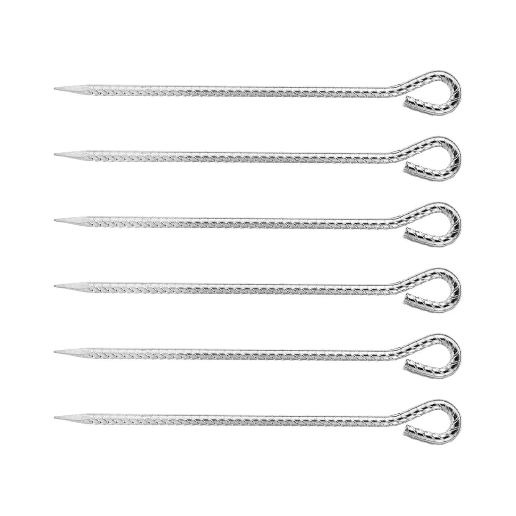 6 Pieces Tent Stakes Pegs with Hook 35CM N688