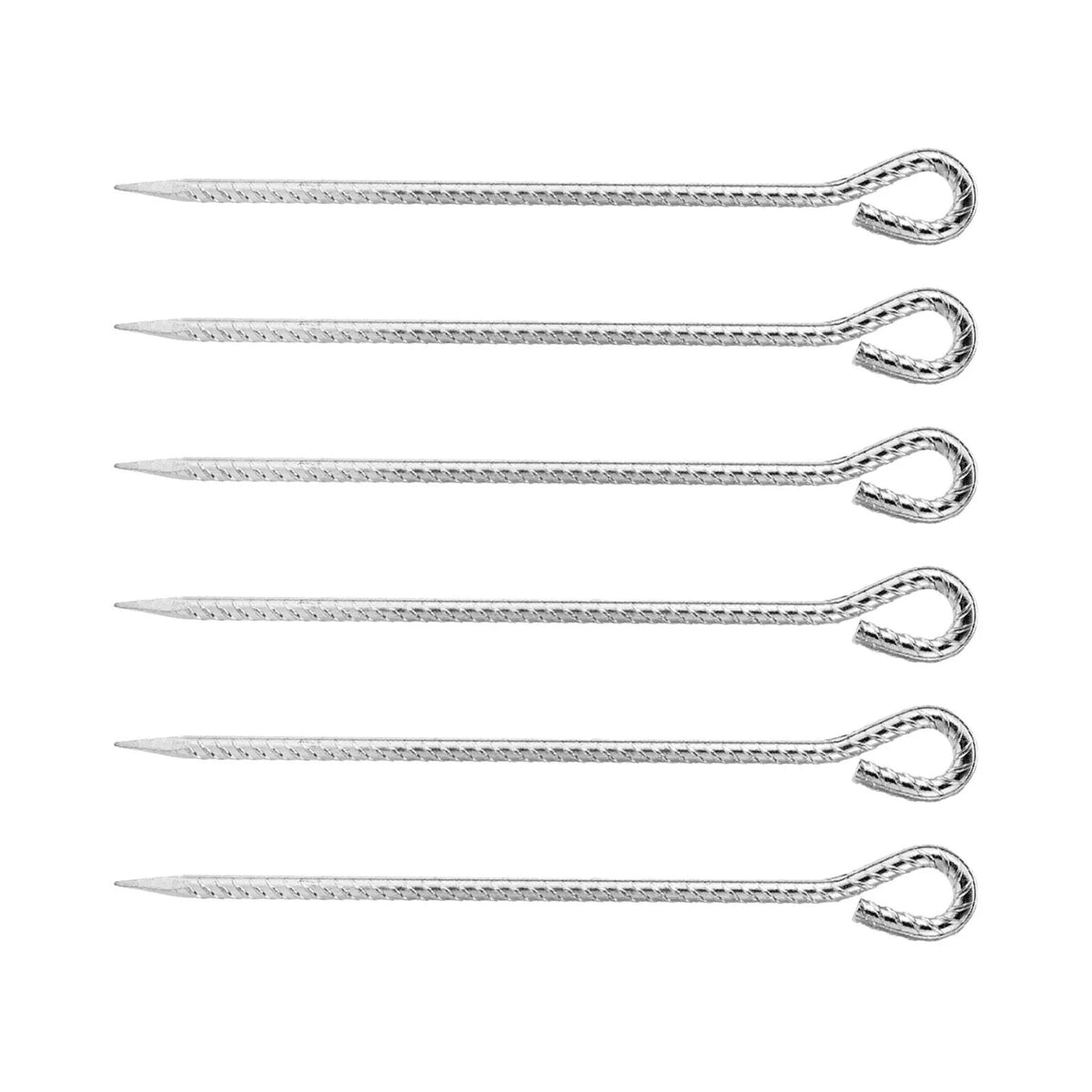 6 Pieces Tent Stakes Pegs with Hook 35CM N688