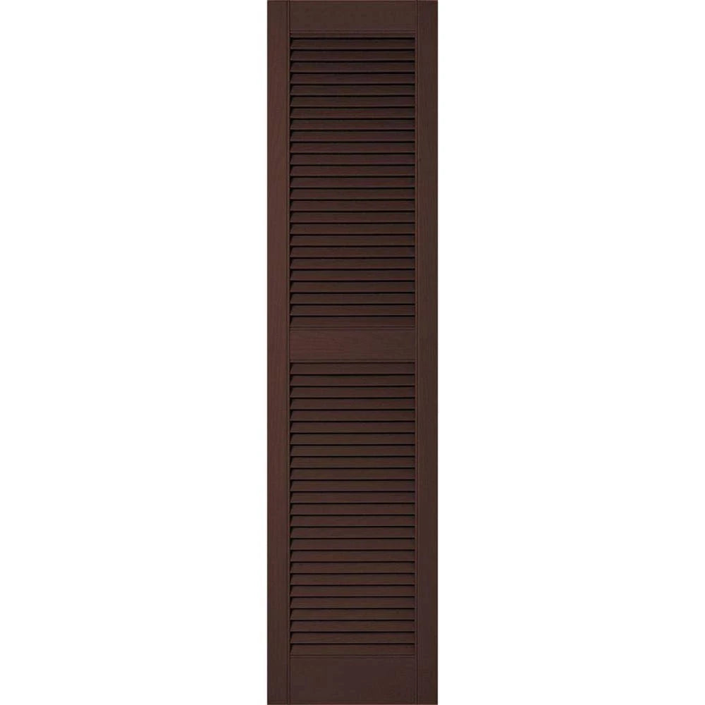12 inch x 92 inch Vinyl Open Louver Shutters O2147