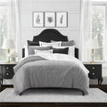 Charcoal Full & Double Size 5 Piece Comforter & 2 Pillow Shams Set I37326