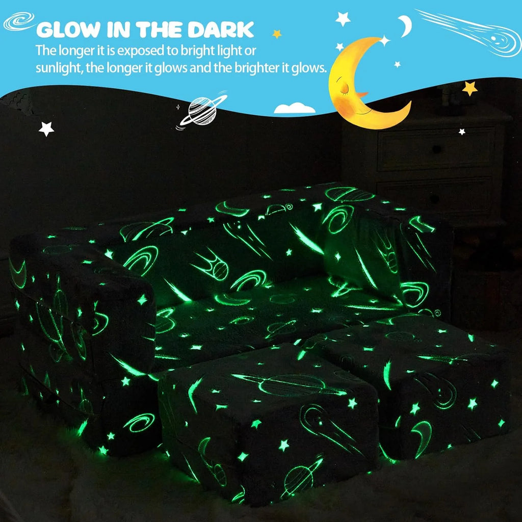 Glow in The Dark 3 in 1 Kids Sofa F963549