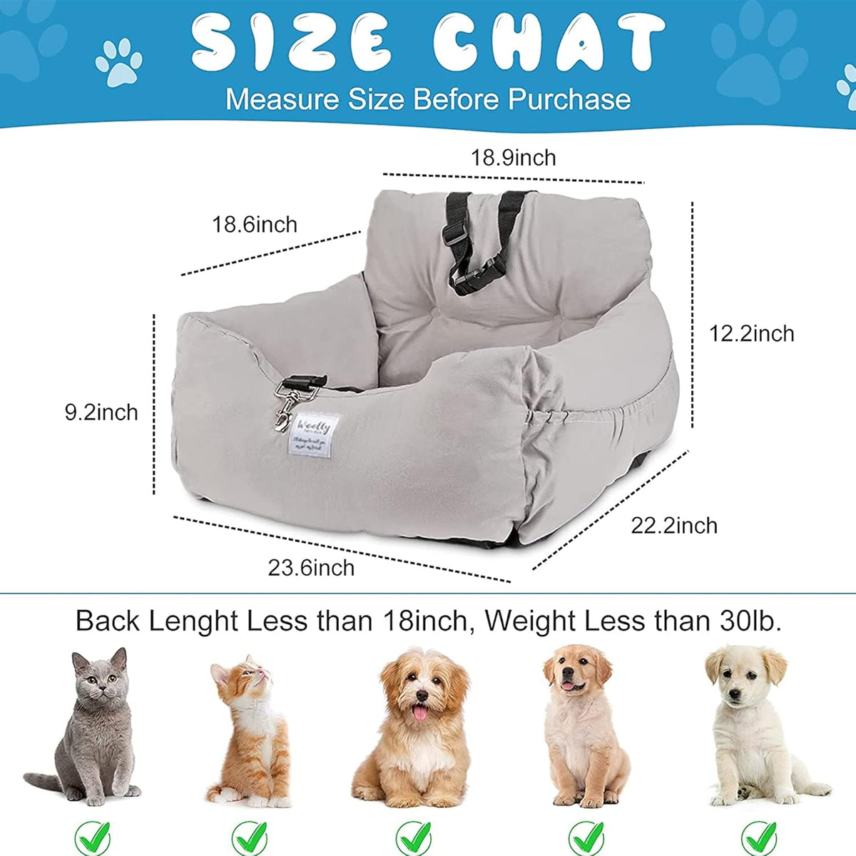 Dog Car Seat with Storage K83839