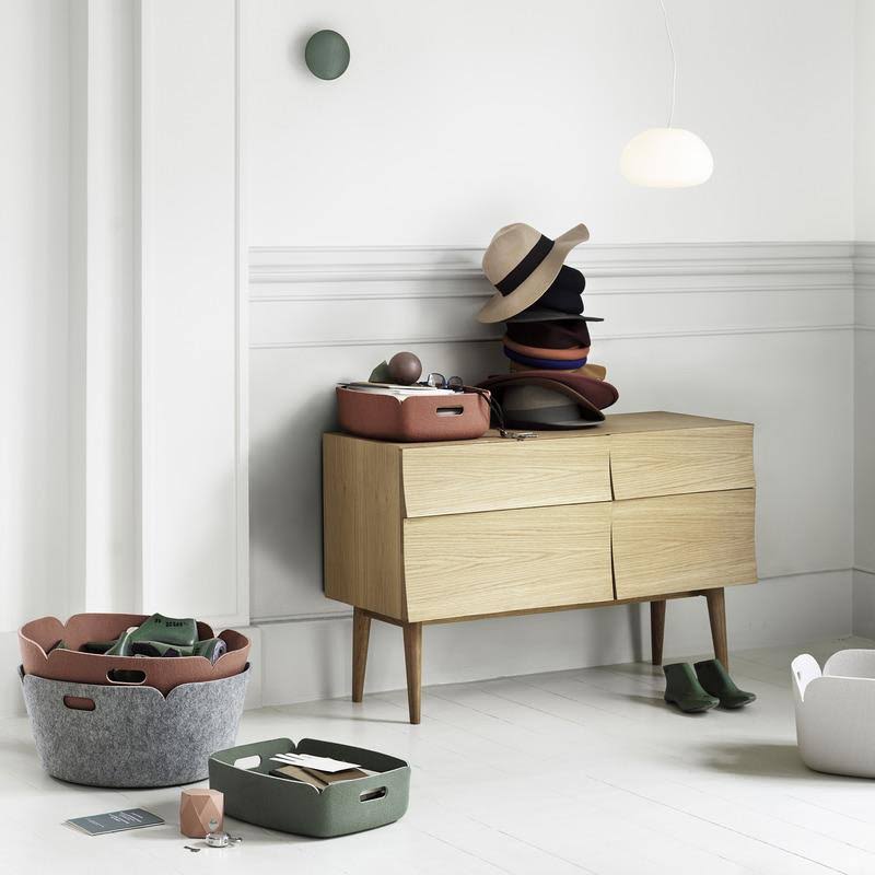 Midnight Blue Round Basket N9208