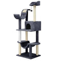 Gray Cat Tree & Condo Scratching Post Tower S55636