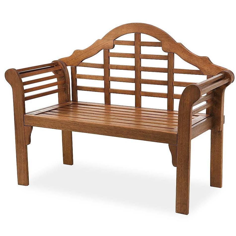 Natural Eucalyptus Wood Garden Bench J28870