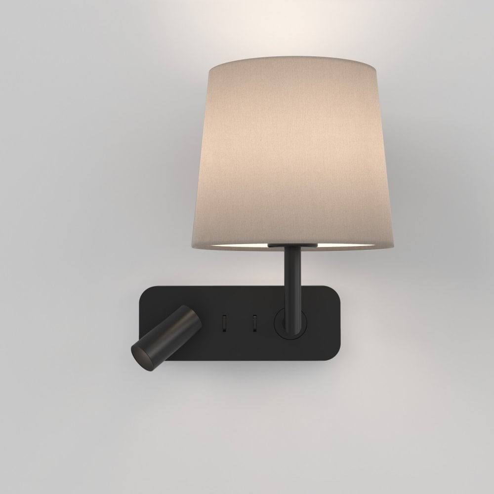 Matt Black Side by Side Wall Light A5252