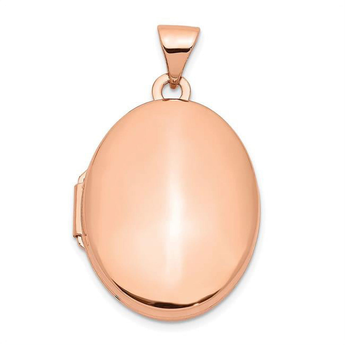 14k Rose Gold Polished 21mm Oval Locket W576125