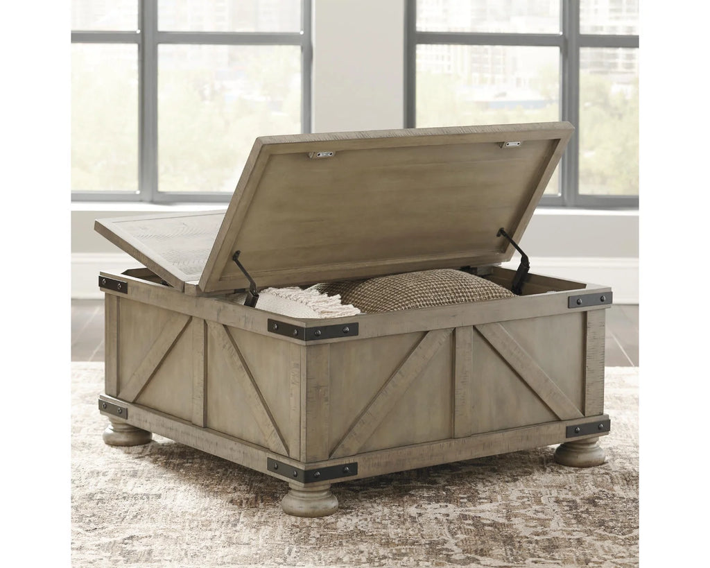 Gray Coffee Table With Storage F513
