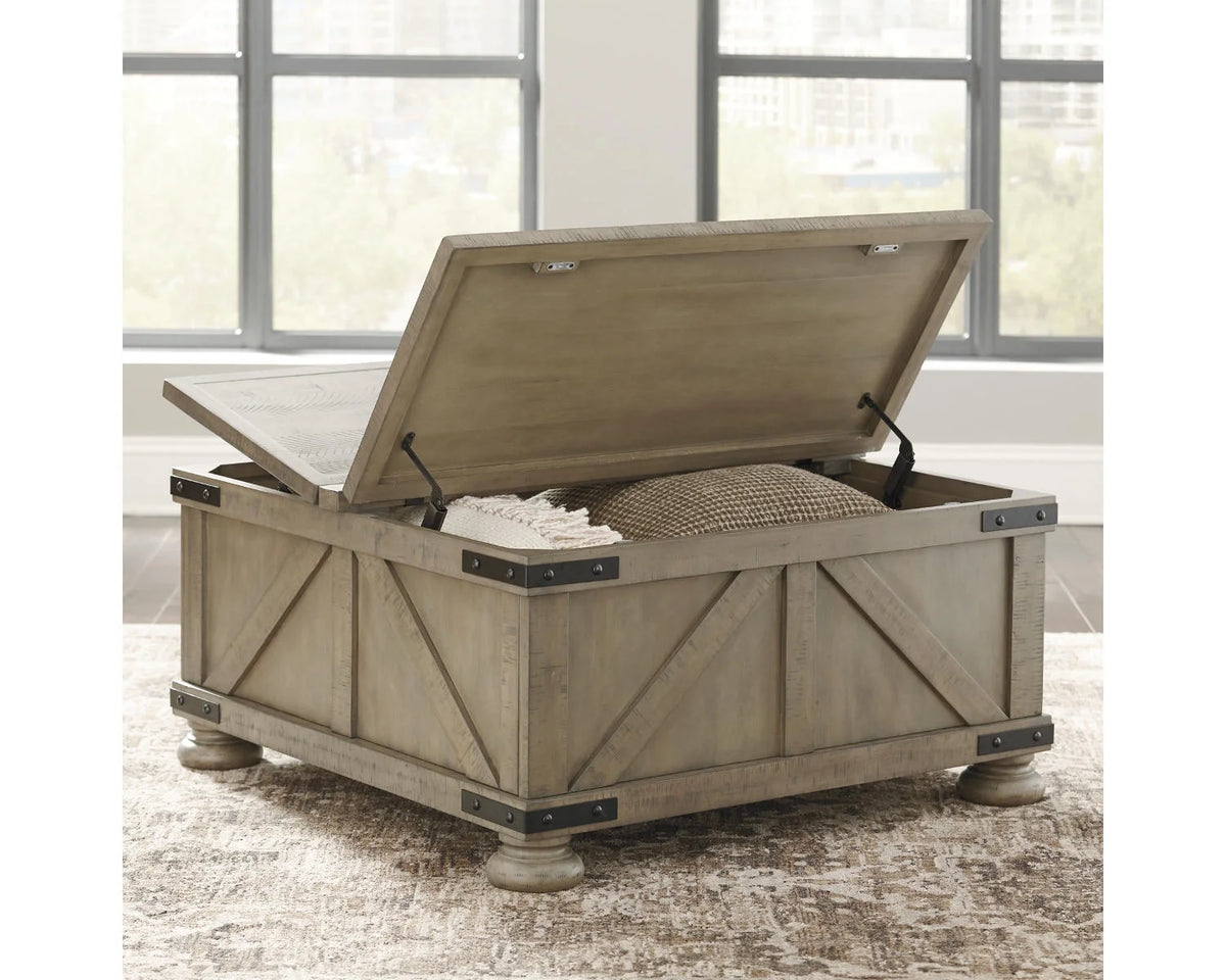 Gray Coffee Table With Storage F513