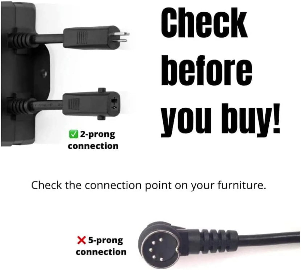 Battery Pack for Reclining Furniture with Charger W9701