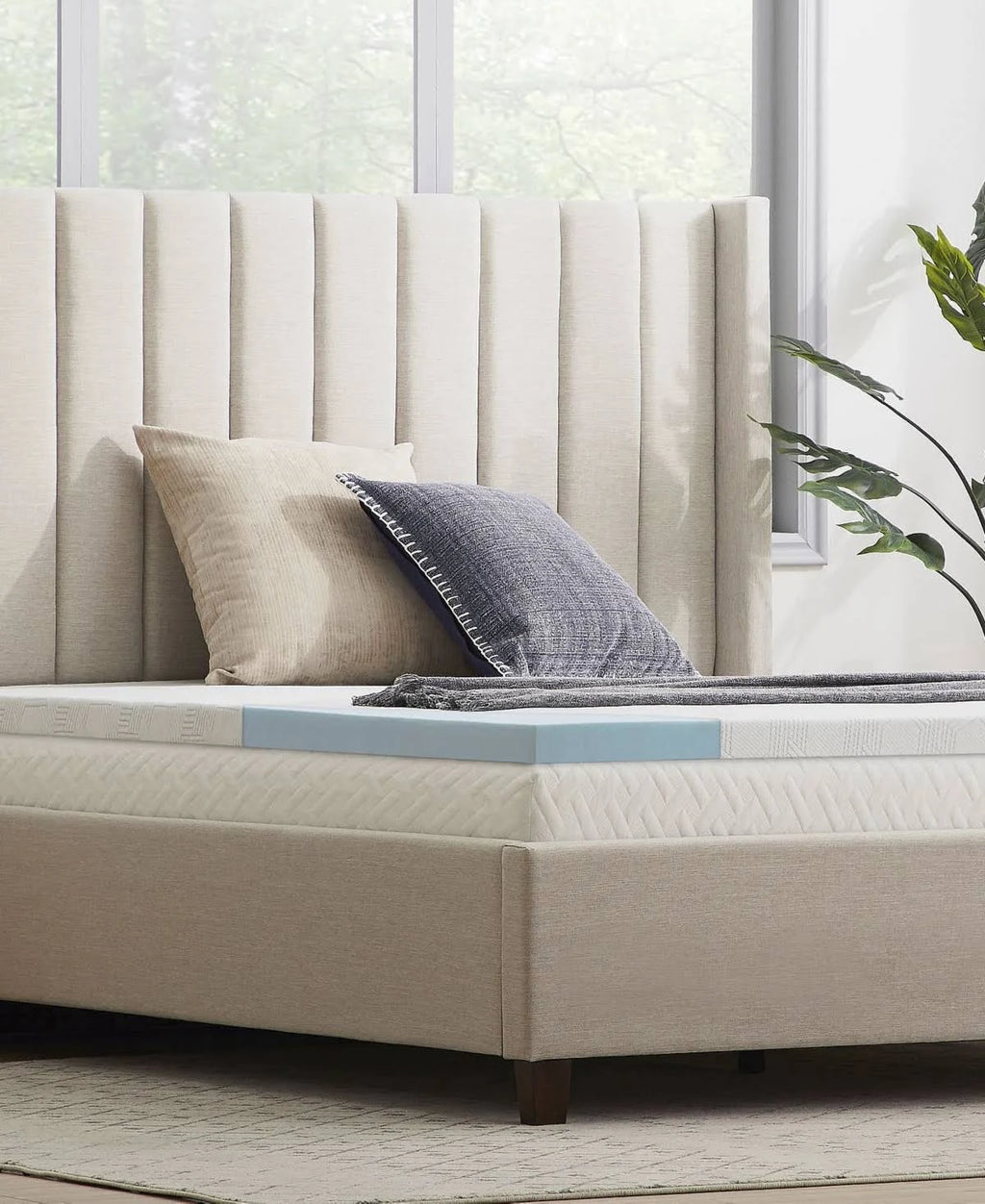 White California King Memory Foam Topper O30687