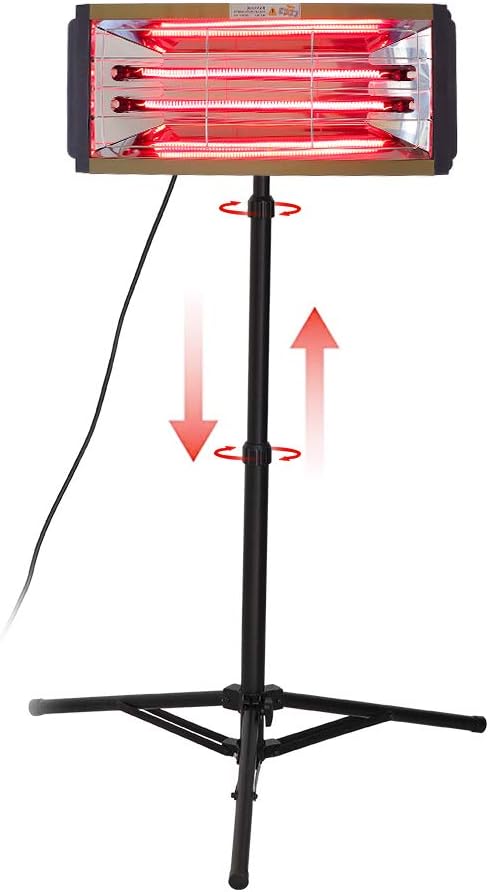 2000W Shortwave Infrared Paint Curing Lamp with Bracket Q2382