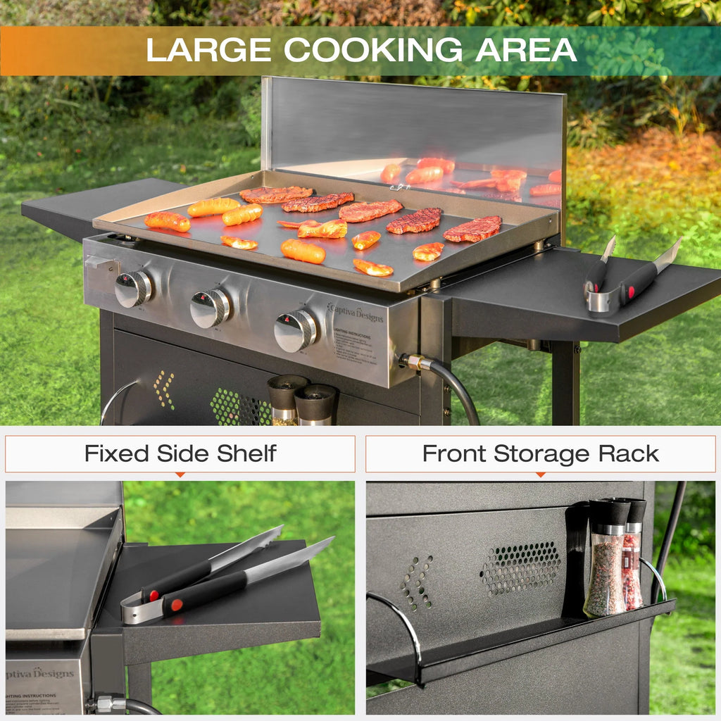 2-Burner Gas Grill and Griddle Combo with Wheels G771703
