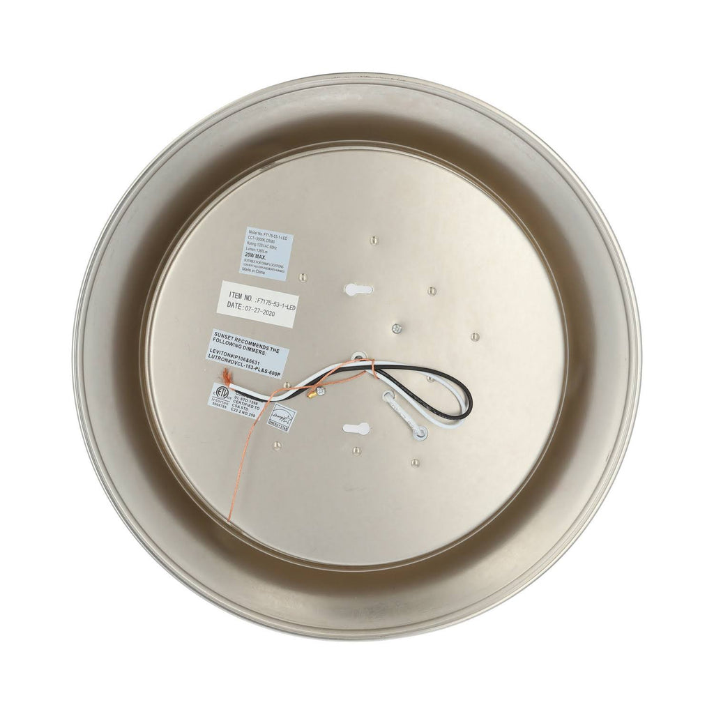 Satin Nickel Finish LED Flush Mount T92300