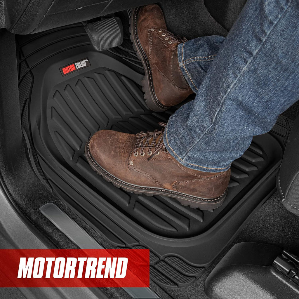 All Weather Rubber Car Floor Mats with Cargo Liner Full Set U51158