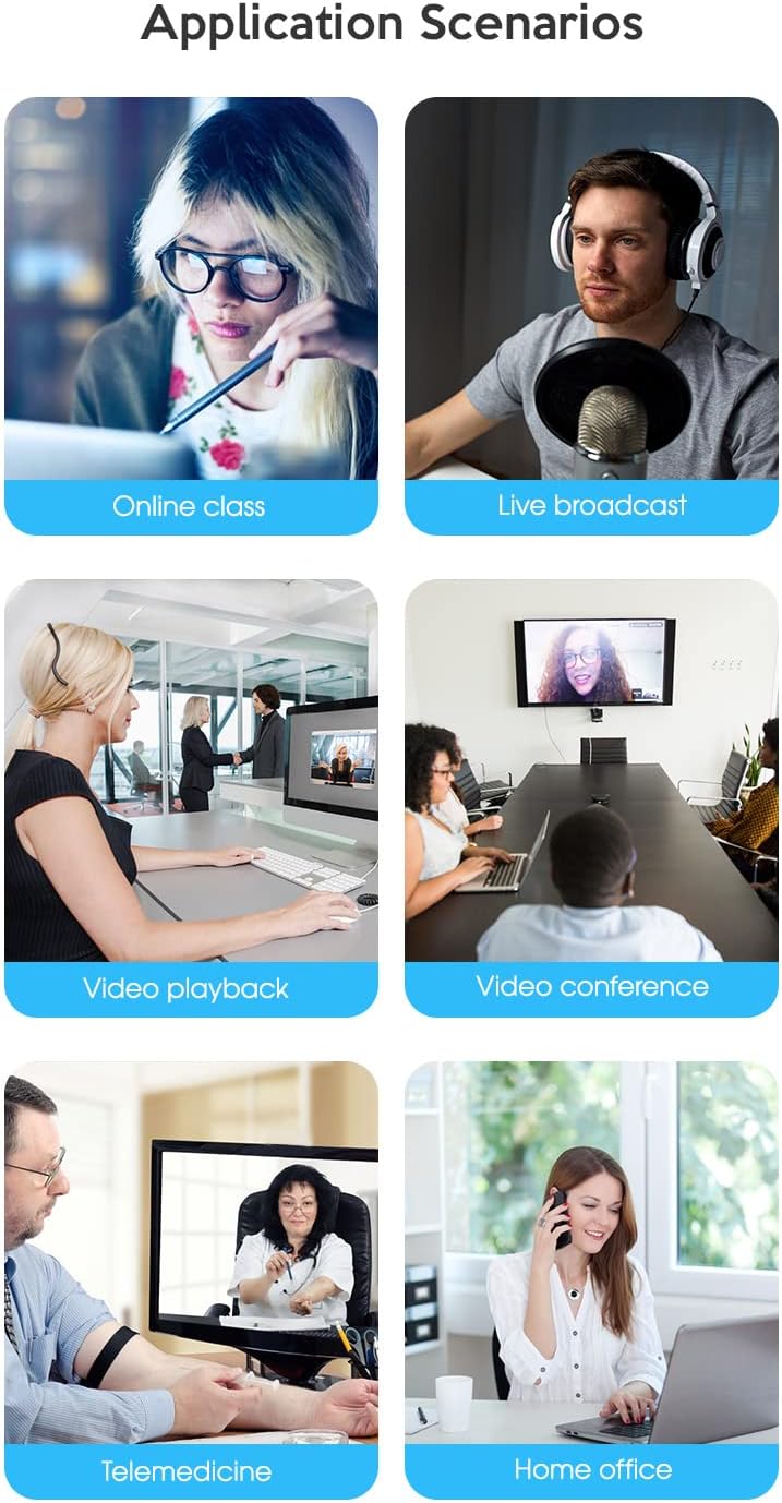 4K Webcam with Microphone, Auto Focus, USB Z5645