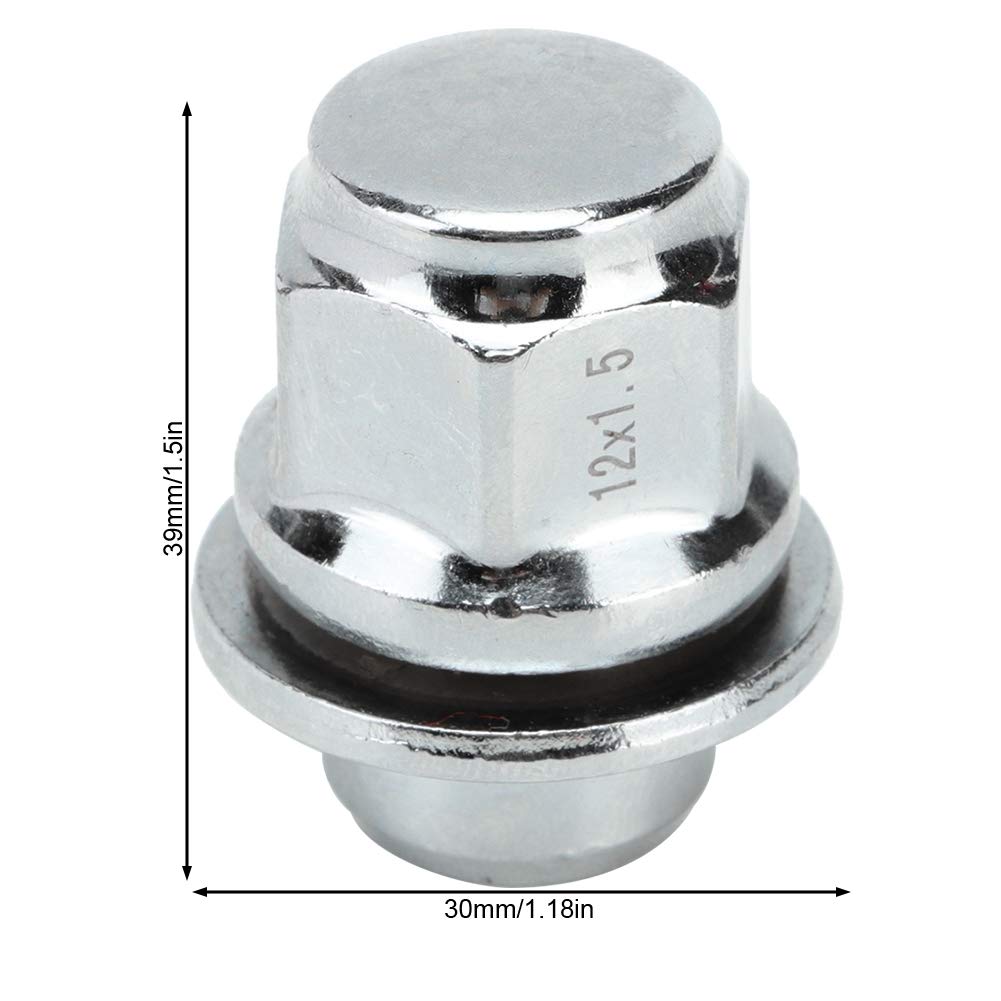 Silver Steel Wheel Nut 20 Pieces M95659