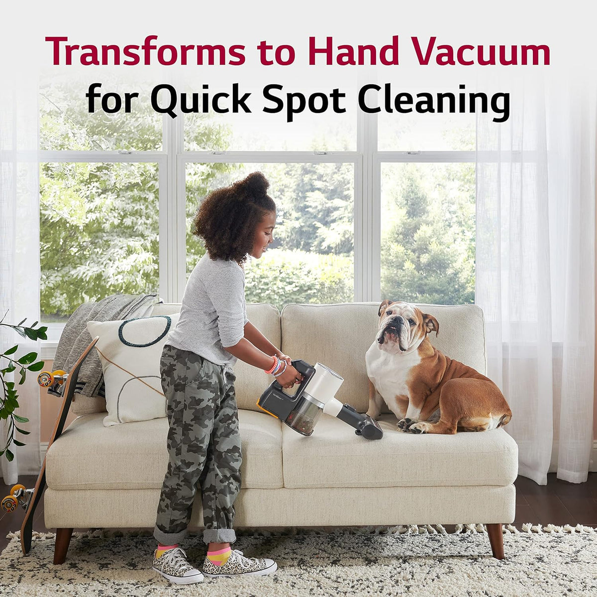 Cordless Stick Vacuum Cleaner with Wet Mop and Extra Removable Battery Q484