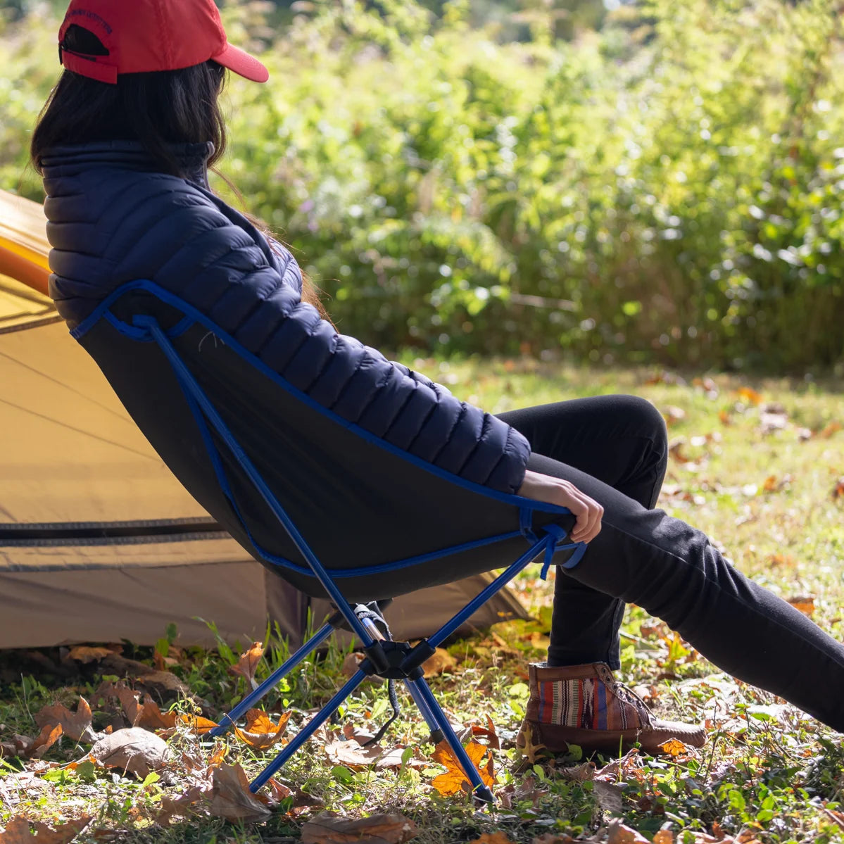 Compact Folding Backpacking Chair, Black U121