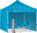 10x10FT Pop Up Canopy Tent Heavy Duty Commercial Instant Sun Shelter with Deluxe Roller Bag (Dark Gray) Y8084