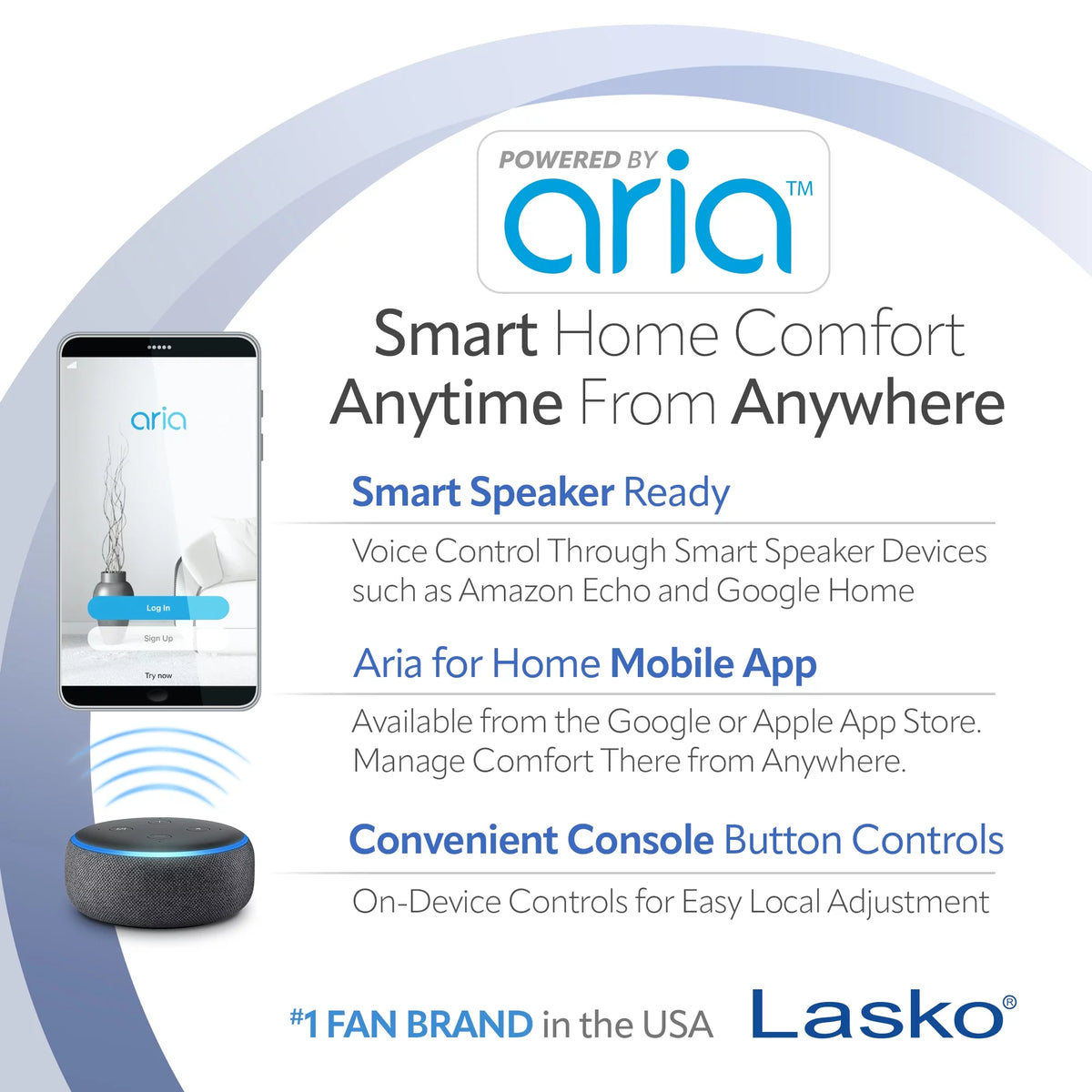 40" Smart Tower Fan with Wi-Fi, 5 Speeds A803687