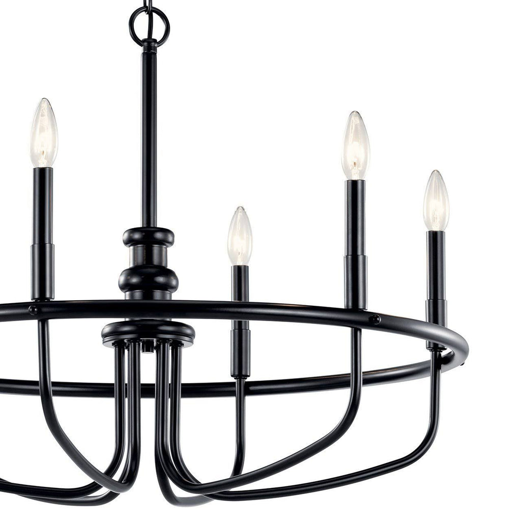 6-Light Brushed Nickel Chandelier E361404