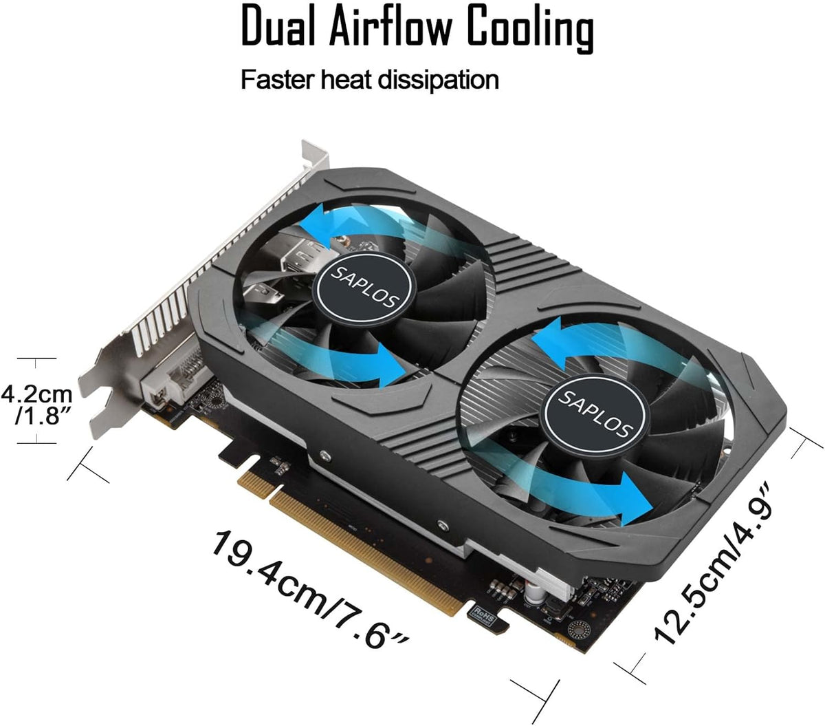 4GB GDDR5 128 Bit Graphics Card with Dual Fans Z588