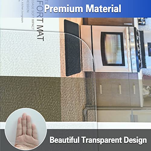 Clear 55'' x 35'' Thick Plastic Chair Mat X977085