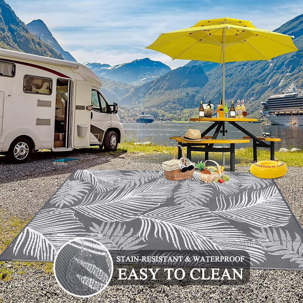 6'x9' Waterproof Reversible Outdoor Plastic Straw Rug I42263