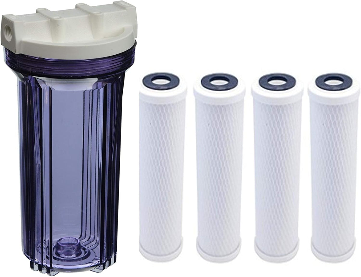 RV Water Filter Housing with 4 Carbon Filters Pack of 2 B148