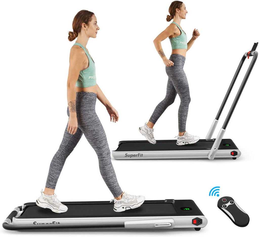 2 in 1 Folding Treadmill with APP Control and LED Display F887302