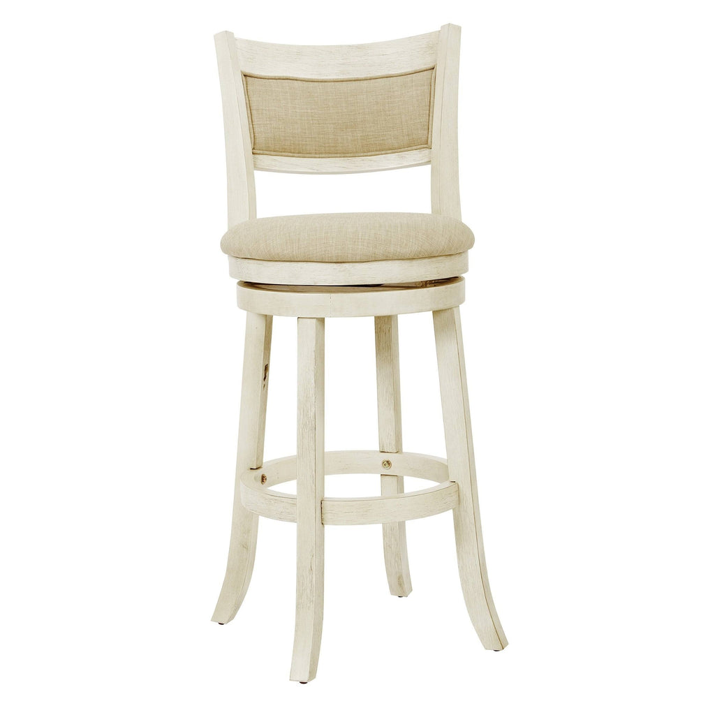 Antique Grey Swivel Stool with Solid Back H6952