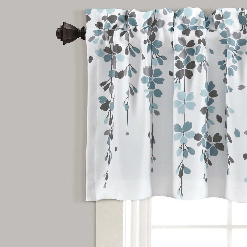 Floral Yellow Polyester Room Darkening Valance V66625