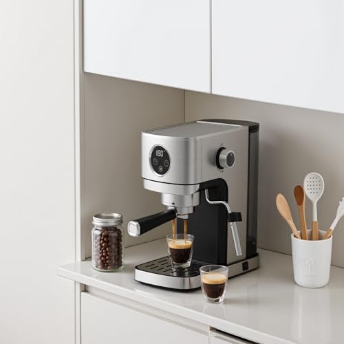 20 Bar Stainless Steel Espresso Machine with Steam Milk Frother U5969