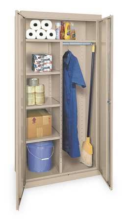 Storage Cabinet, Gray, 78 in H, 36 in W N7491