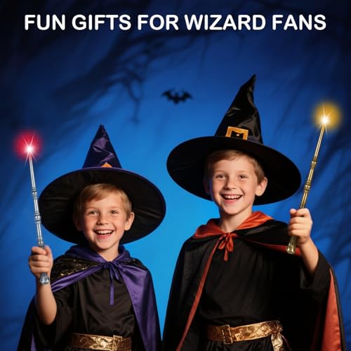 Light Up Magic Wand with Sounds, 2 Pack, Black & Brown I8763