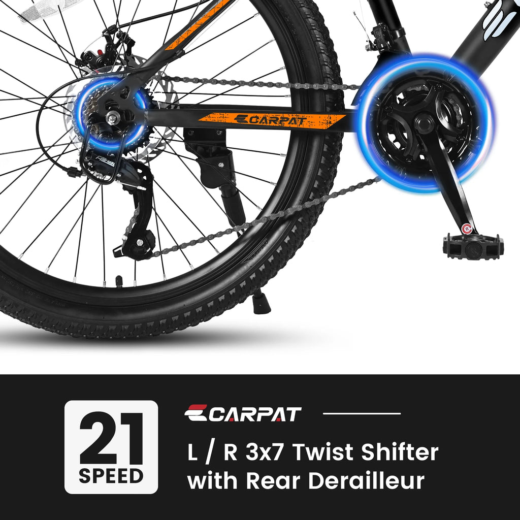 26 Inch Mountain Bike, Shimano 21 Speeds, High-Carbon Steel Frame W17757