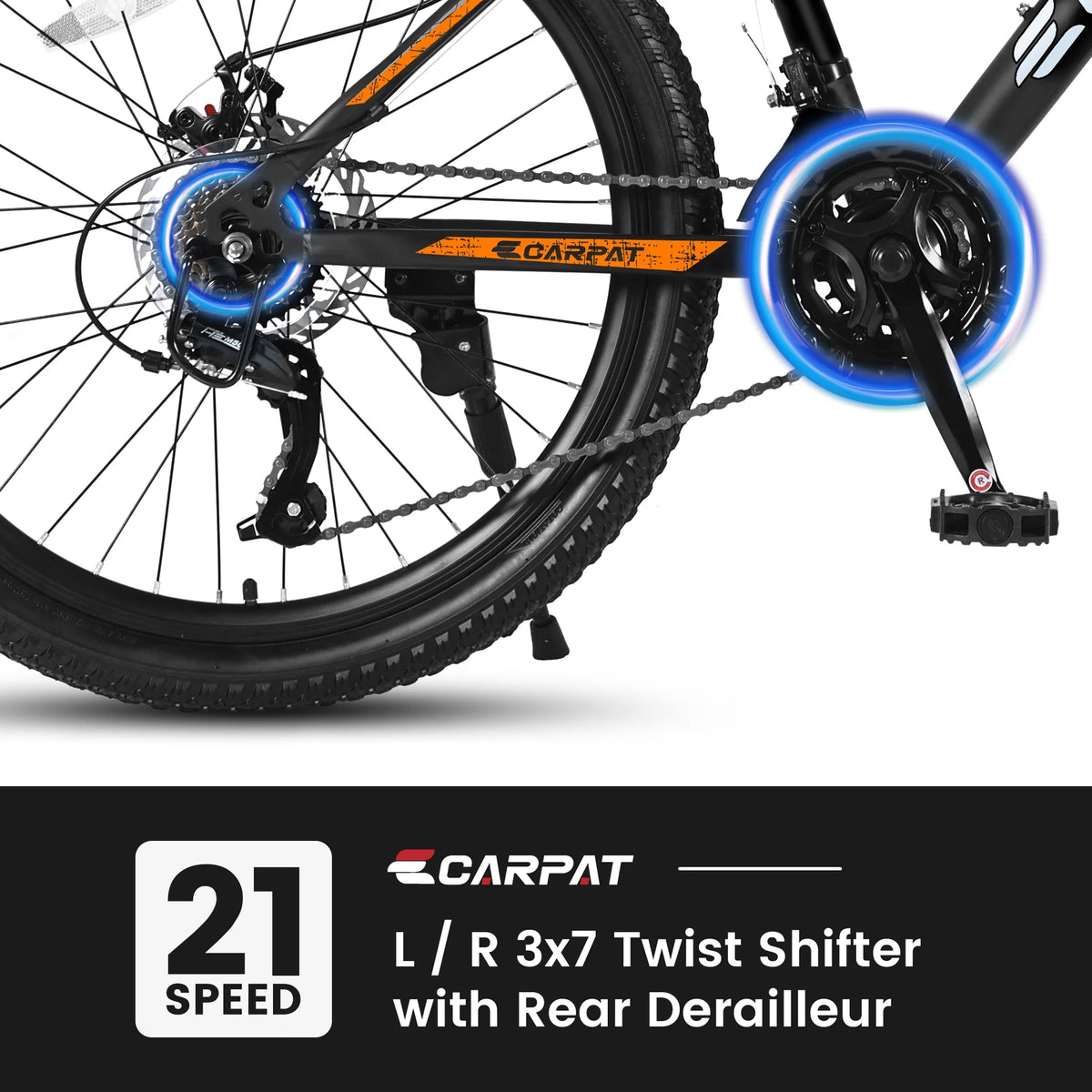 26 Inch Mountain Bike, Shimano 21 Speeds, High-Carbon Steel Frame W17757