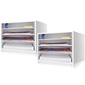 Wood Desktop File Organizer with Adjustable Shelves Q869694